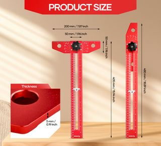 SAKER® Woodworking Scriber Marking Line Ruler