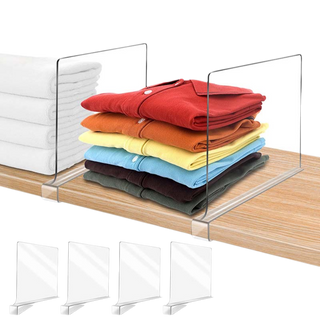 SAKER® Clear Acrylic Shelf Dividers for Closet Organization