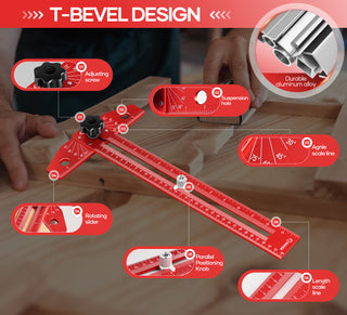 SAKER® Woodworking Scriber Marking Line Ruler