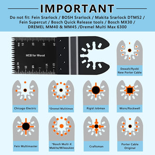 SAKER® 94 Pack Oscillating Saw Blades