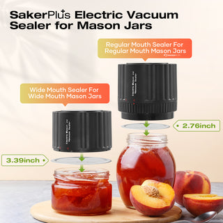 SakerPlus Electric Vacuum Sealer for Mason Jars