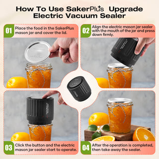 SakerPlus Electric Vacuum Sealer for Mason Jars