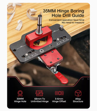 SAKER Aluminum Alloy Hinge Boring Drill Guide Jig