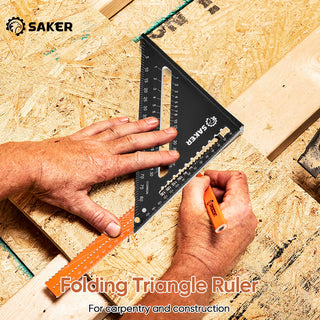 SAKER® Multifunctional Folding Triangle Ruler