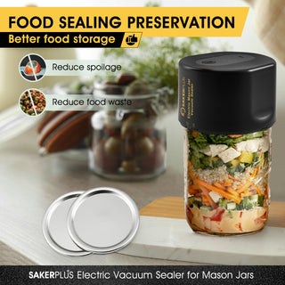 SakerPlus Electric Vacuum Sealer for Mason Jars