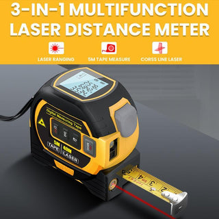 SAKER Portable 3-in-1 Infrared Laser Tape Measuring