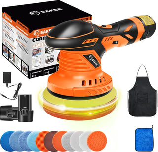 Saker Cordless Buffer Polisher with 2 Batteries