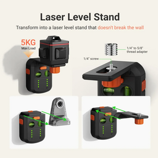 Saker® 3-in-1 Wall-Mountable Laser Level Pro