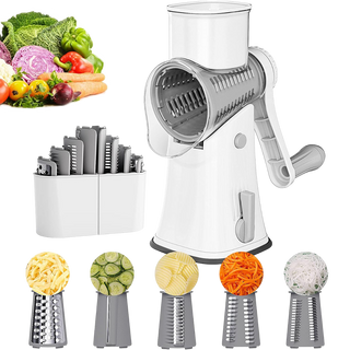 SAKER® 5 in 1 Rotary Cheese Grater Shredder