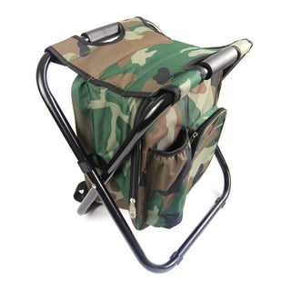 SAKER® Folding Camping Stool Backpack Insulated Cooler Bag