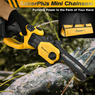 SakerPlus Mini Chainsaw,6 Inch Mini Chainsaw Adjustable Angle
