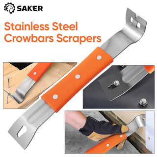 SAKER® Stainless Steel Crowbars Scrapers