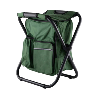 SAKER® Folding Camping Stool Backpack Insulated Cooler Bag